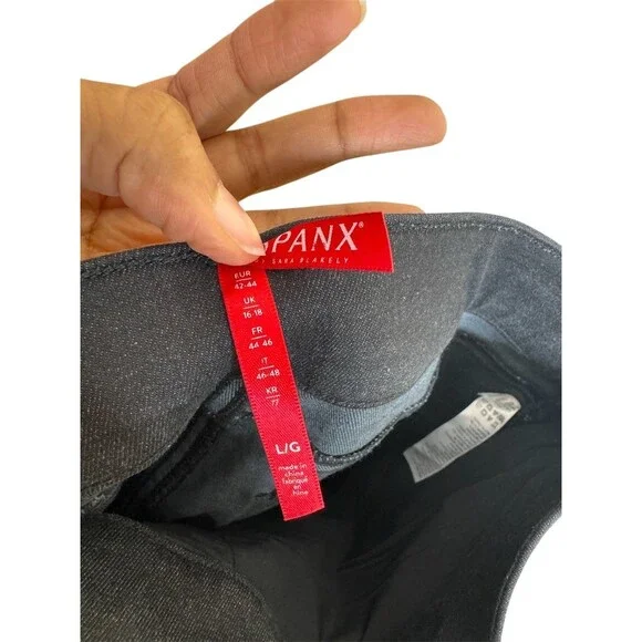 SPANX Jegging Jeans Womens Size L Black High Rise Pull-On Ankle Skinny - Picture 5 of 6